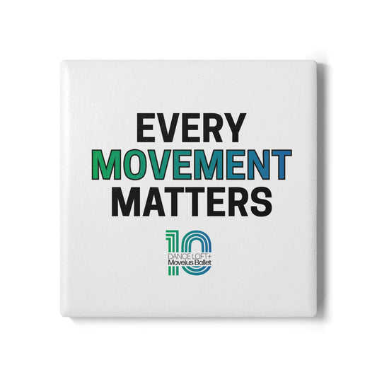 Ceramic Coaster — "Every Movement Matters" Inspirational 10th Anniversary