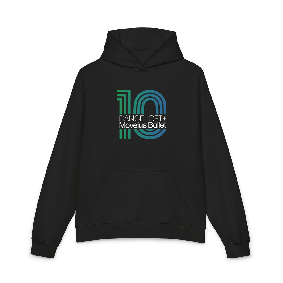 10th Anniversary Relaxed Hoodie, black